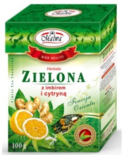 Herbata zielona z imbirem i cytryną