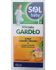 SOLbaby gardło syrop z agawy organic + propolis, prawoślaz i babka lancetowata