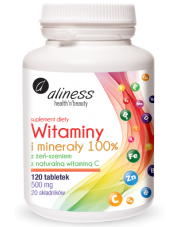 Witaminy i minerały 100% z żeń-szeniem, z naturalną witaminą C 700 mg