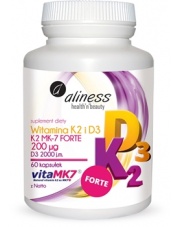 Witamina K2 i D3 Forte K2 MK-7 200 µg i D3 2000 j.m.